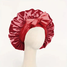 Load image into Gallery viewer, Satin Silk Hair Bonnet Adjustable Tie