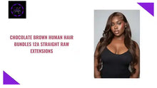 Load and play video in Gallery viewer, Chocolate Brown Human Hair Bundles 12A Straight Raw Extensions by@Outfy