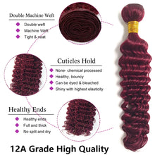 Load image into Gallery viewer, Burmese Curly  Bundles Burgundy Human Hair
