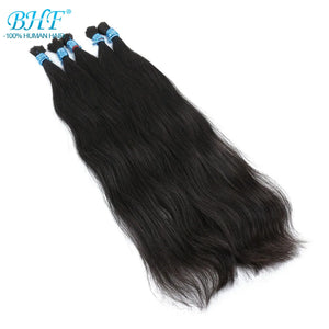 BHF Human Braiding Hair Bulk No Weft 100% Vietnam Remy Human Hair Straight Bundles 100g Natural Braiding Hair Extensions