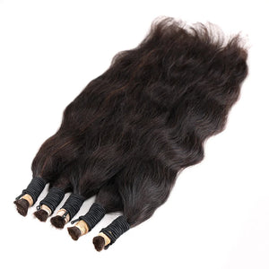 BHF Human Braiding Hair Bulk No Weft 100% Vietnam Remy Human Hair Straight Bundles 100g Natural Braiding Hair Extensions