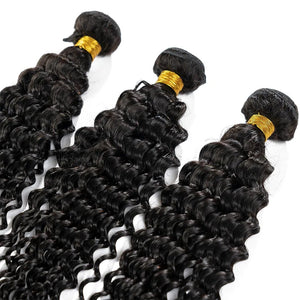 Brazilian Jerry Curly Human Hair Bundles 32 34 Inch Deep Wave Bundles Human Hair Extension