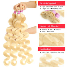 Load image into Gallery viewer, 613 Blonde Body Wave Bundles Human Hair Remy Brazilian
