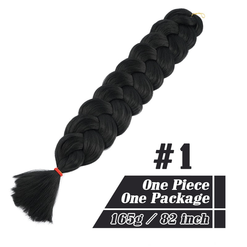 82 Inch Xpression Jumbo Braiding Hair 165g Pre Stretched Twist Braids Synthetic Hair Extensions