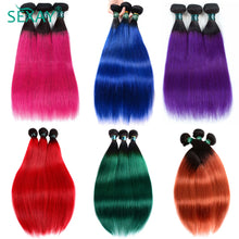 Load image into Gallery viewer, Colorful Human Hair Straight Bundles
