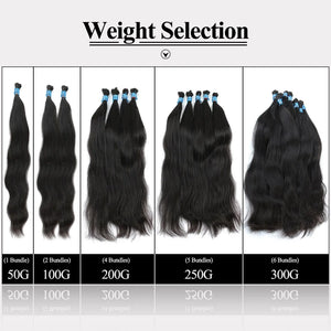 BHF Human Braiding Hair Bulk No Weft 100% Vietnam Remy Human Hair Straight Bundles 100g Natural Braiding Hair Extensions