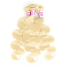 Load image into Gallery viewer, 613 Blonde Body Wave Bundles Human Hair Remy Brazilian
