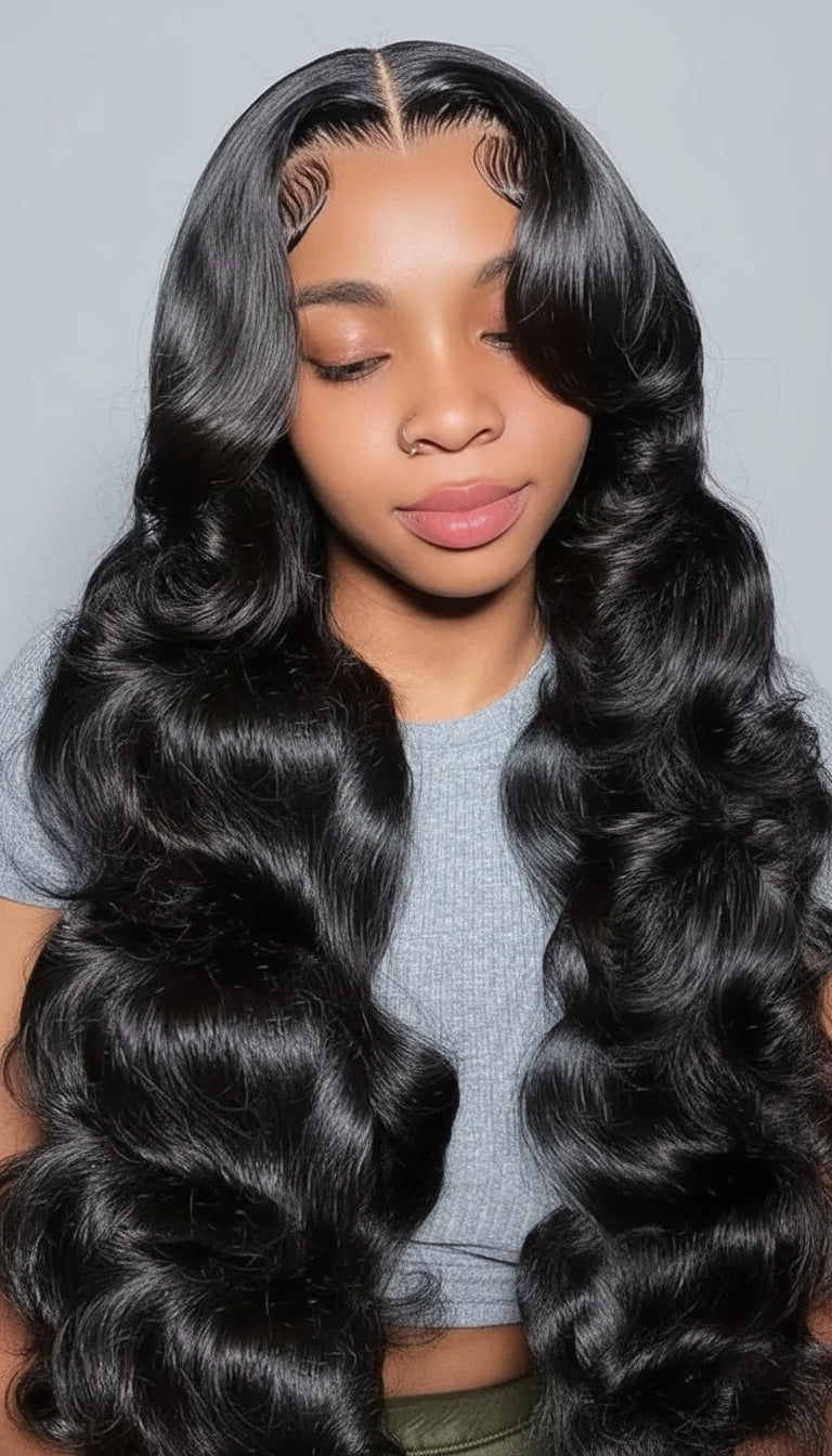 Body Wave Bundles With Closure 4x4 Lace Peruvian
