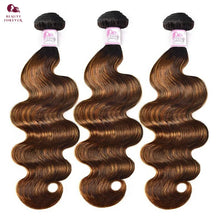 Load image into Gallery viewer, Balayage Brown Human Hair Bundles 100% Brazilian Body Wave
