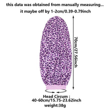 Load image into Gallery viewer, Bonnet-Silk with Wide Elastic Band Leopard Print
