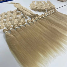 Load image into Gallery viewer, 613 Blonde Straight Brazilian Weave Honey Color 3 4 10 Bundles Remy
