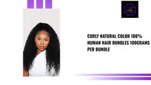Load and play video in Gallery viewer, Curly Natural Color 100% Human Hair Bundles 100Grams Per Bundle by@Outfy
