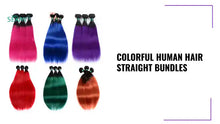 Load and play video in Gallery viewer, Colorful Human Hair Straight Bundles by@Outfy
