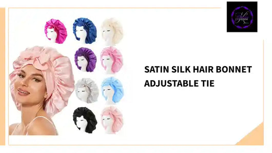 Satin Silk Hair Bonnet Adjustable Tie by@Outfy