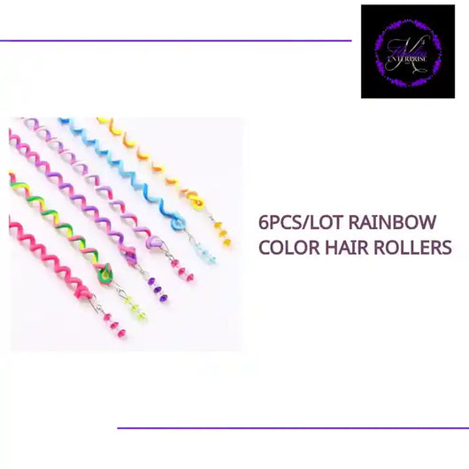 6pcs/lot Rainbow Color Hair Rollers by@Outfy