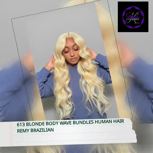 613 Blonde Body Wave Bundles Human Hair Remy Brazilian by@Outfy