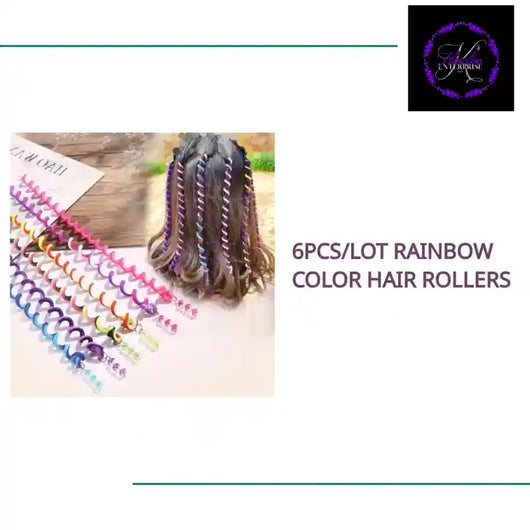 6pcs/lot Rainbow Color Hair Rollers by@Outfy