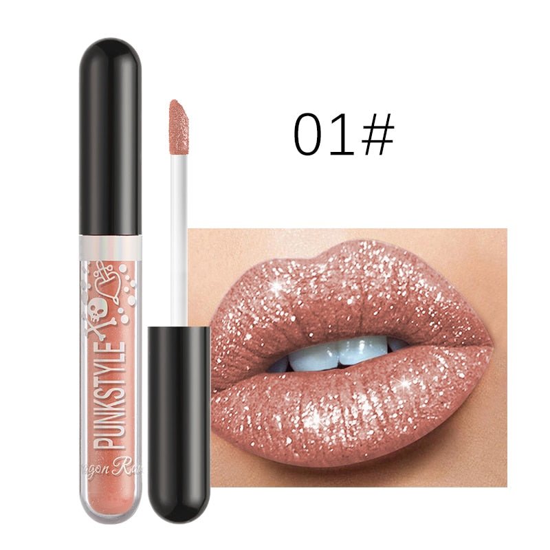 12 Colors Diamond Symphony Lip tint Shiny Metal Lip Gloss Waterproof