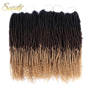 Saisity Synthetic Nubian Twist Braids Crotchet Passion Spring Twists Braiding Hair Extensions Ombre Crochet Braids Hair