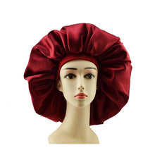 Load image into Gallery viewer, New Fashion Big Size Satin Silk Bonnet Sleep Night Cap Head Cover Bonnet Hat For Curly Springy Hair
