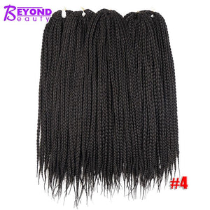 Beyond Beauty Crotchet Box Braid Hair Extensions Ombre Black Brown Colors Braiding Hair Synthetic Crochet Braids