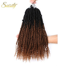 Load image into Gallery viewer, Saisity Synthetic Nubian Twist Braids Crotchet Passion Spring Twists Braiding Hair Extensions Ombre Crochet Braids Hair
