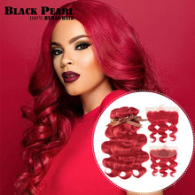 Load image into Gallery viewer, Red Bundles With Frontal Brazilian Body Wave 
