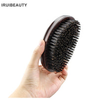 Load image into Gallery viewer, Men Oval Bristle Hair Wave Brush Solid Wood
