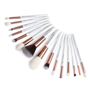 Jessup Makeup Brushes Set 15pcs Foundation Highlighter Powder Make Up Brush Eyeshadow Liner Blending Cosmetic Tool Kits