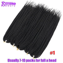 Load image into Gallery viewer, Beyond Beauty Crotchet Box Braid Hair Extensions Ombre Black Brown Colors Braiding Hair Synthetic Crochet Braids
