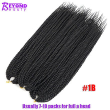 Load image into Gallery viewer, Beyond Beauty Crotchet Box Braid Hair Extensions Ombre Black Brown Colors Braiding Hair Synthetic Crochet Braids
