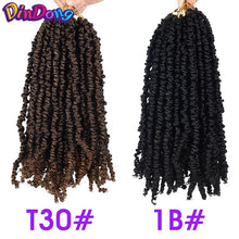 Load image into Gallery viewer, DinDong Passion Twist Crotchet Hair Long Spring Twist braiding Hair Extension Pre-looped Fluffy Synthetic Crochet Braids Hair
