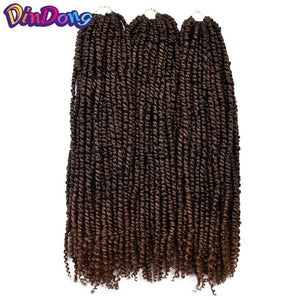 DinDong Passion Twist Crotchet Hair Long Spring Twist braiding Hair Extension Pre-looped Fluffy Synthetic Crochet Braids Hair