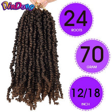 Load image into Gallery viewer, DinDong Passion Twist Crotchet Hair Long Spring Twist braiding Hair Extension Pre-looped Fluffy Synthetic Crochet Braids Hair
