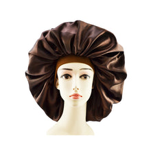 Load image into Gallery viewer, New Fashion Big Size Satin Silk Bonnet Sleep Night Cap Head Cover Bonnet Hat For Curly Springy Hair
