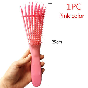 Plastic Detangling Hair Brush Scalp Massage Detangler Wet Curly Comb Health Care Reduce Fatigue Hairbrush Styling Tools