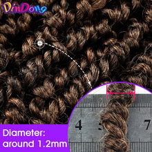 Load image into Gallery viewer, DinDong Passion Twist Crotchet Hair Long Spring Twist braiding Hair Extension Pre-looped Fluffy Synthetic Crochet Braids Hair
