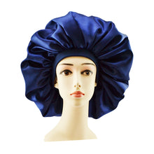 Load image into Gallery viewer, New Fashion Big Size Satin Silk Bonnet Sleep Night Cap Head Cover Bonnet Hat For Curly Springy Hair
