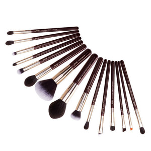 Jessup Makeup Brushes Set 15pcs Foundation Highlighter Powder Make Up Brush Eyeshadow Liner Blending Cosmetic Tool Kits