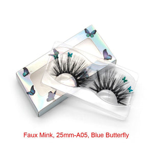 Faux Mink Long 25mm Butterfly Eyelashes 14/16/18mm