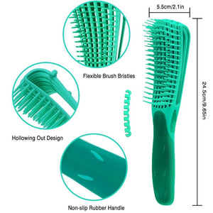 Plastic Detangling Hair Brush Scalp Massage Detangler Wet Curly Comb Health Care Reduce Fatigue Hairbrush Styling Tools