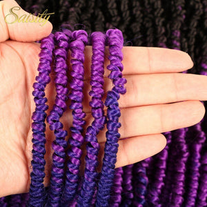 Saisity Synthetic Nubian Twist Braids Crotchet Passion Spring Twists Braiding Hair Extensions Ombre Crochet Braids Hair