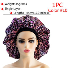 Load image into Gallery viewer, Big Size Silk Sleeping Cap Night Hat Head Cover Bonnet Satin Cheveux Nuit For Curly Hair Care Women Beauty Maintenance Designer
