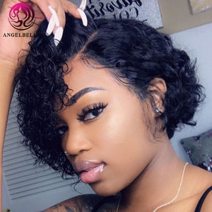 Short Curly Wig 100% Human Hair