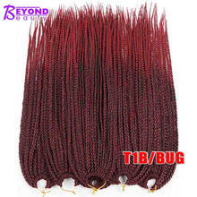 Load image into Gallery viewer, Beyond Beauty Crotchet Box Braid Hair Extensions Ombre Black Brown Colors Braiding Hair Synthetic Crochet Braids
