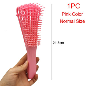 Plastic Detangling Hair Brush Scalp Massage Detangler Wet Curly Comb Health Care Reduce Fatigue Hairbrush Styling Tools