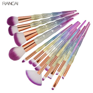 15pcs 3D Makeup Brushes Set High Quality Foundation Blusher Powder Brush Tools Flat Eyeliner Full Function Makeup Brush Kit