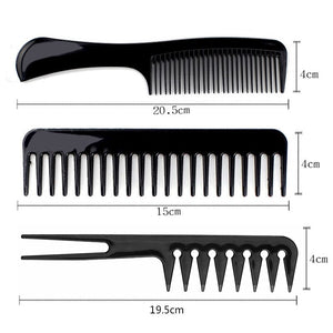 10pcs/Set Professional Hair Brush Comb Salon Barber Anti-static Hair Combs Hairbrush Hairdressing Combs Styling Tools Hair Care