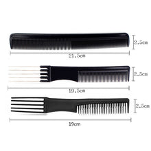 Load image into Gallery viewer, 10pcs/Set Professional Hair Brush Comb Salon Barber Anti-static Hair Combs Hairbrush Hairdressing Combs Styling Tools Hair Care
