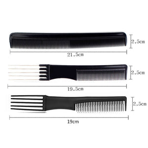 10pcs/Set Professional Hair Brush Comb Salon Barber Anti-static Hair Combs Hairbrush Hairdressing Combs Styling Tools Hair Care